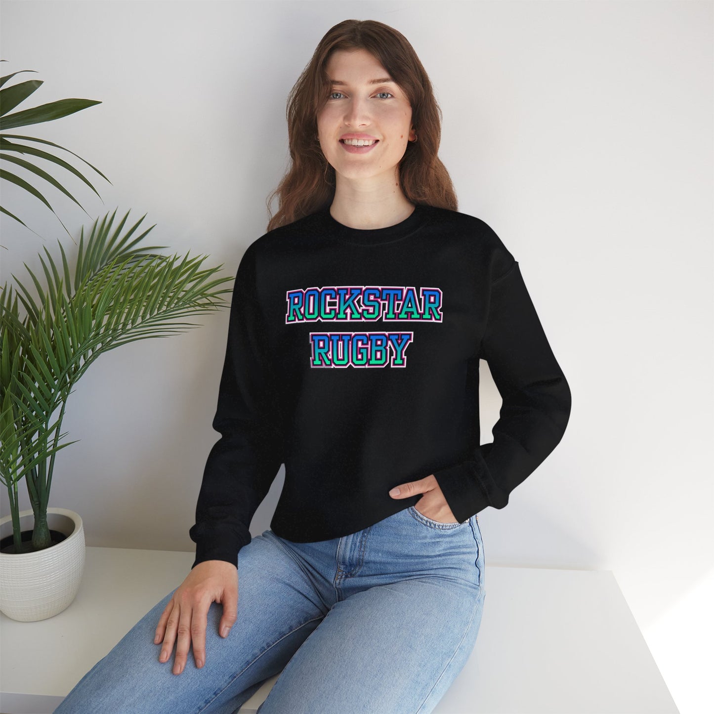 Rockstar Rugby Cool Ombre Crewneck Sweatshirt