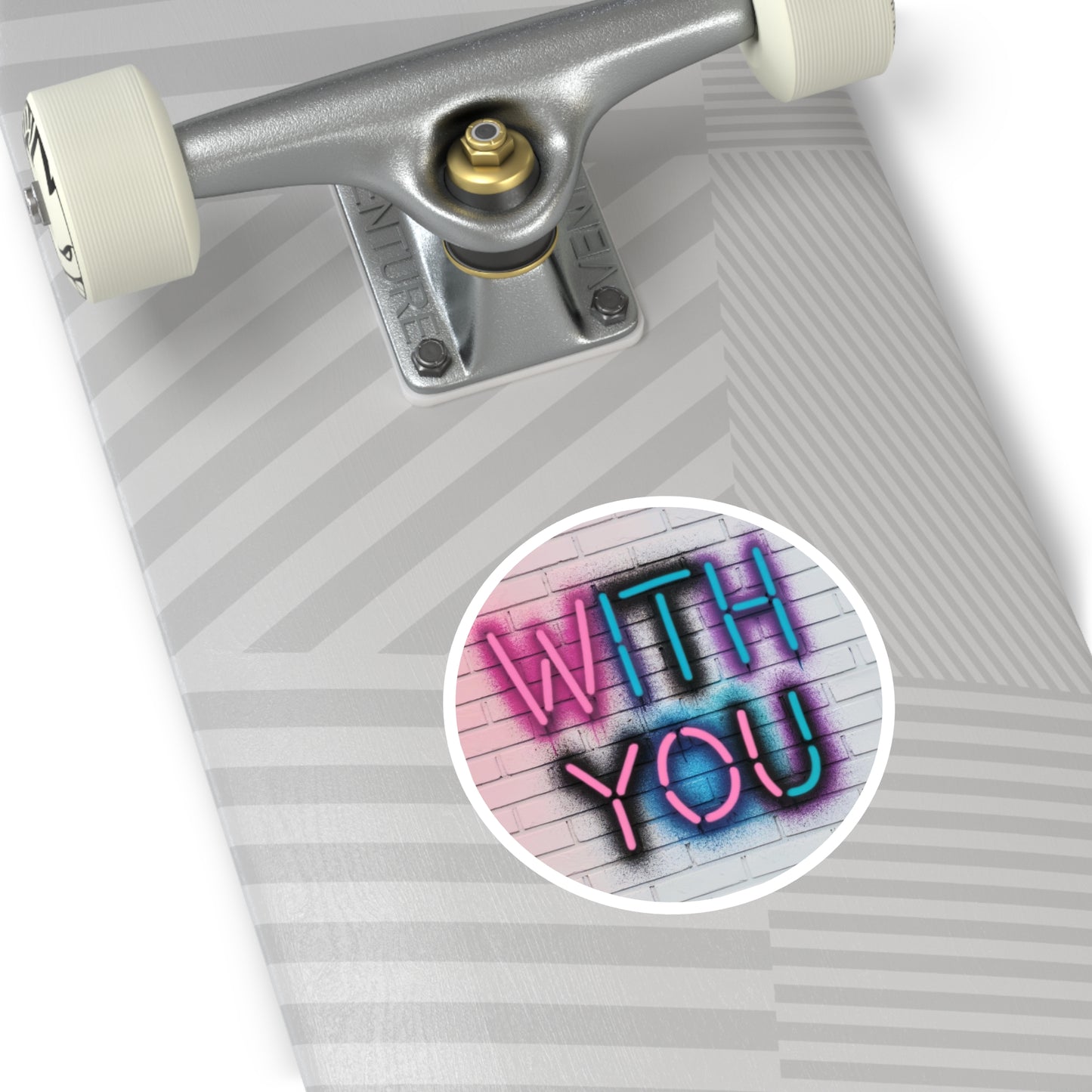 With You Round Sticker