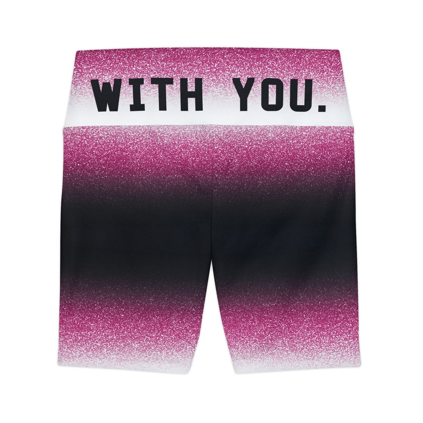 Pink Stardust High Waisted Polyester/Spandex Shorts