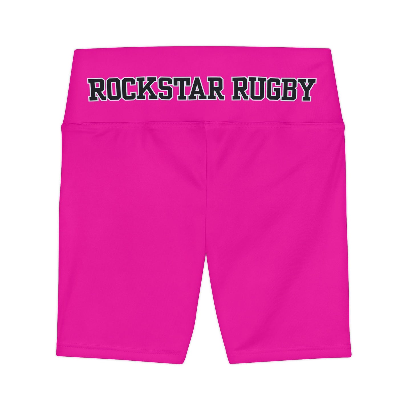 Rockstar Rugby Basic Pink High Waisted Polyester/Spandex Shorts