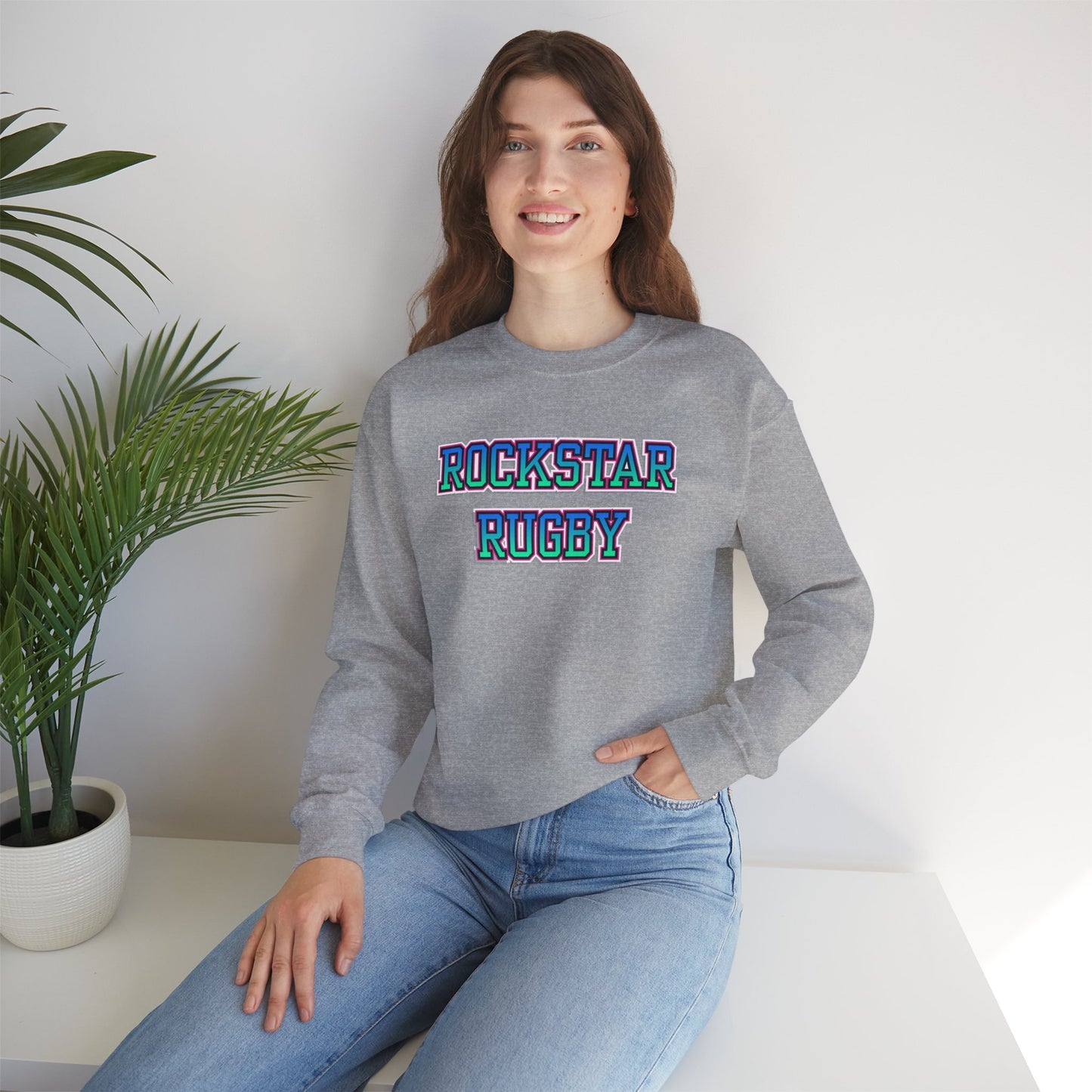 Rockstar Rugby Cool Ombre Crewneck Sweatshirt