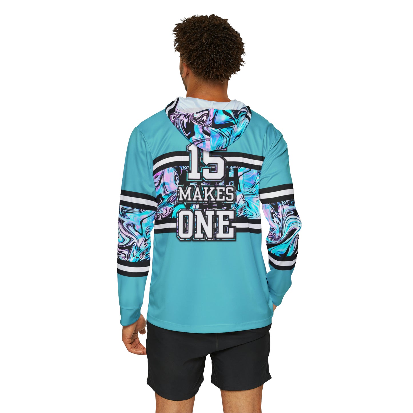 Blueberry Trails 15 Makes One Lightweight Moisture Wicking Hoodie (Aqua)