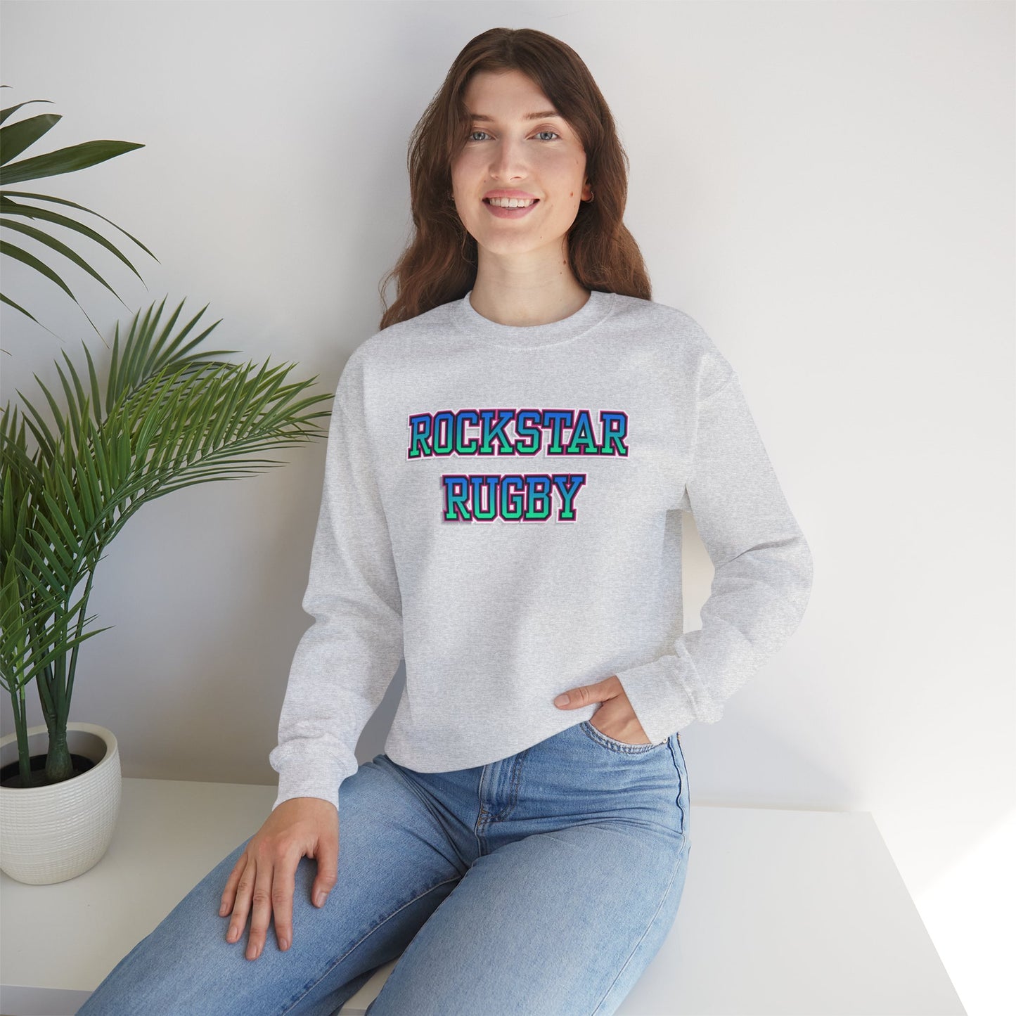 Rockstar Rugby Cool Ombre Crewneck Sweatshirt