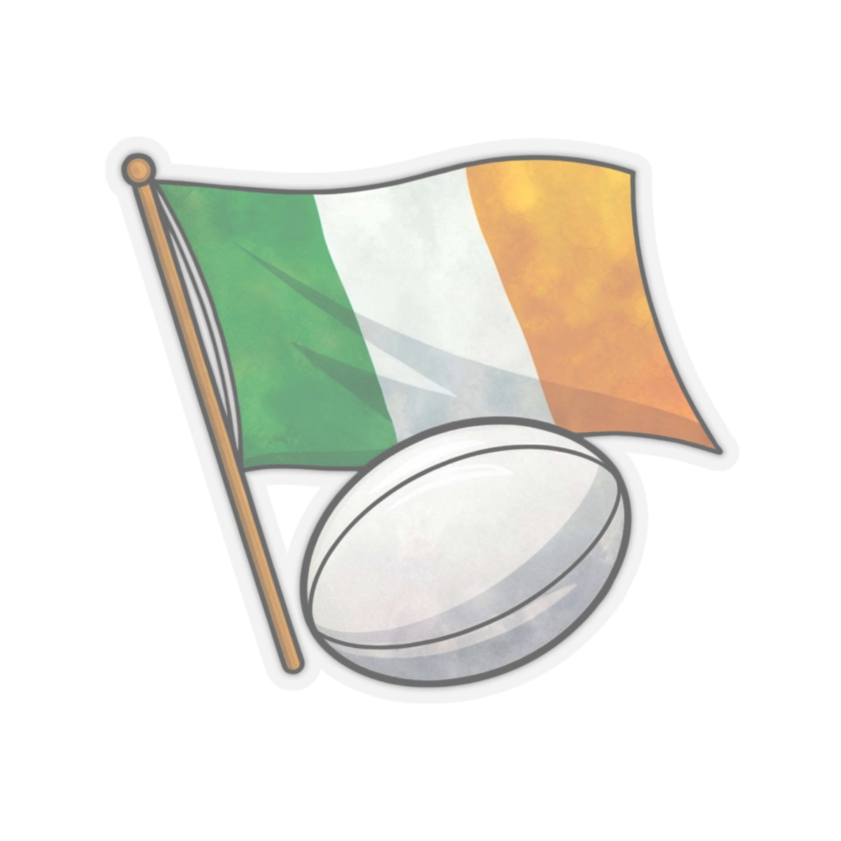 Irish Flag Kiss-Cut Sticker