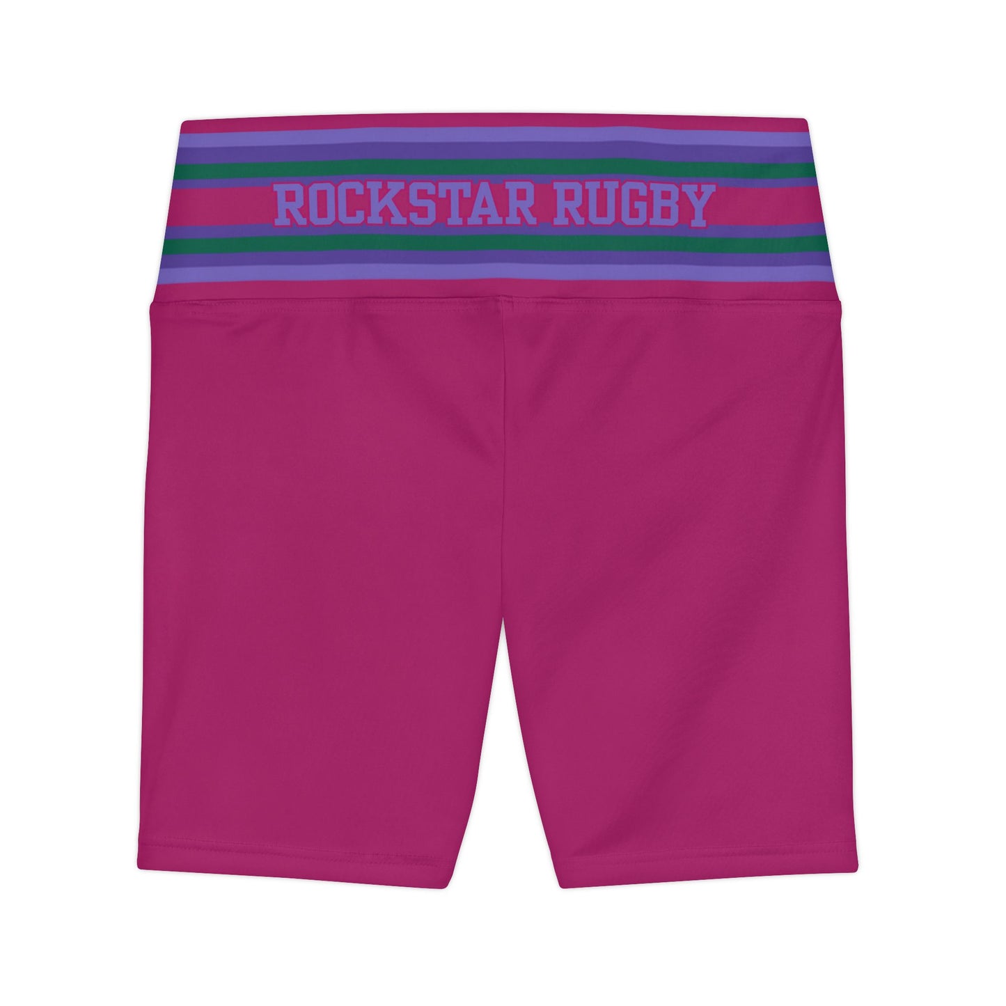Raspberry Soda High Waisted Polyester/Spandex Shorts