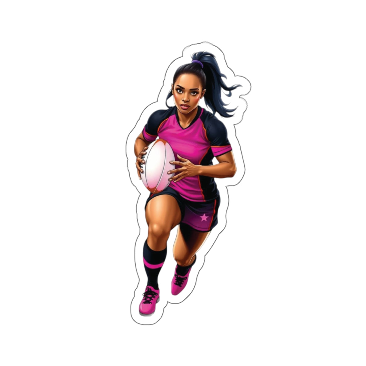 Rugby Girl Kiss-Cut Sticker