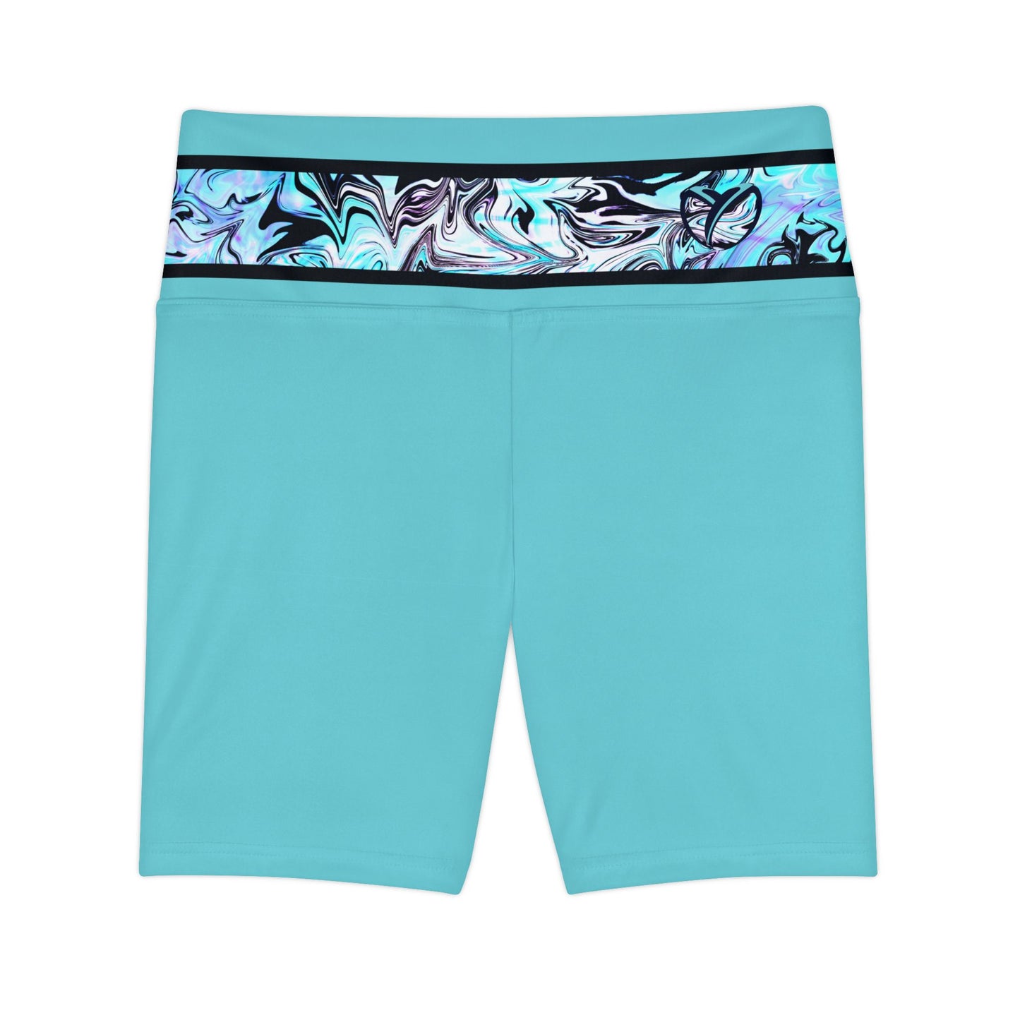 Blueberry Trails High Waisted Polyester/Spandex Shorts (Back Logo)