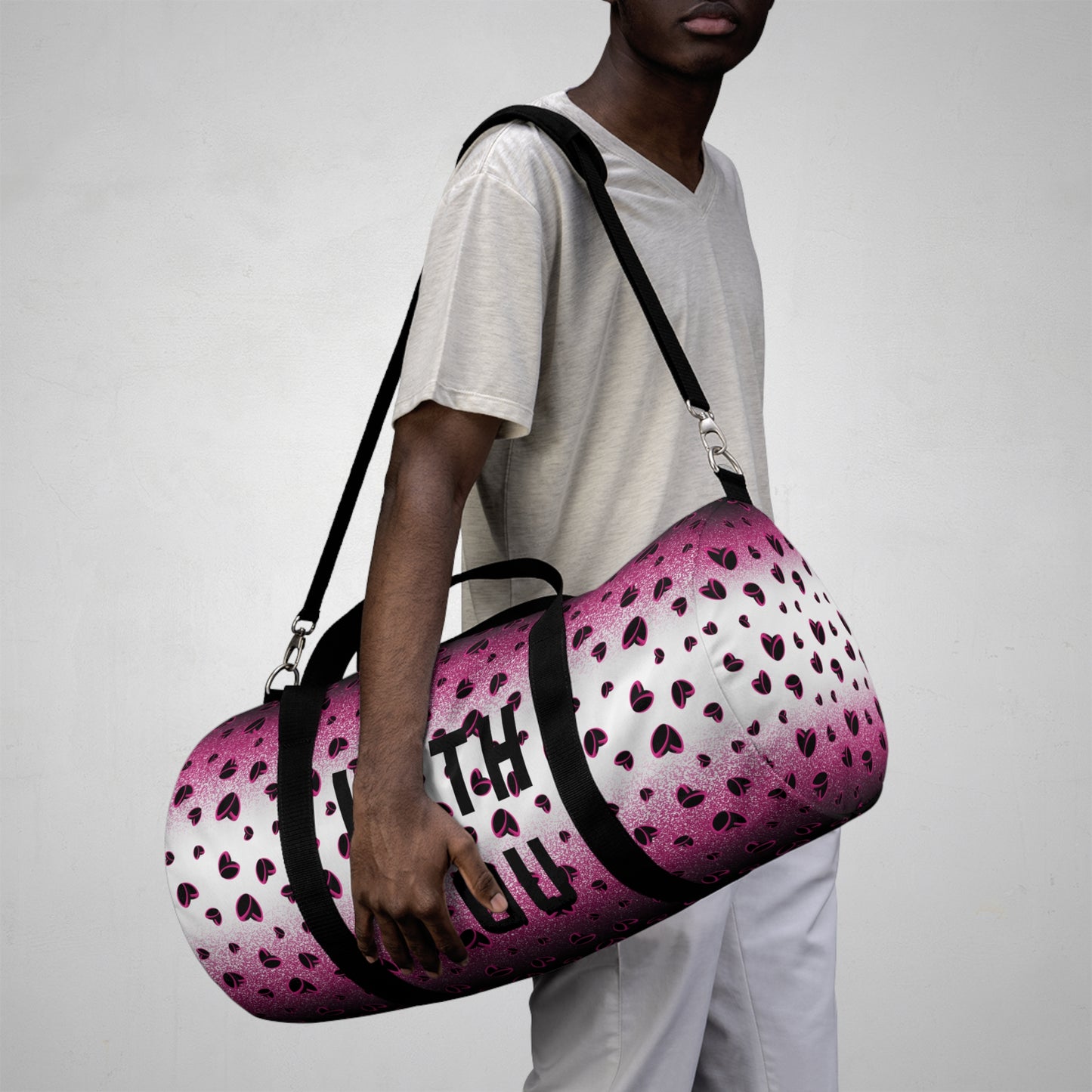 Pink Stardust & <3's Duffel Bag