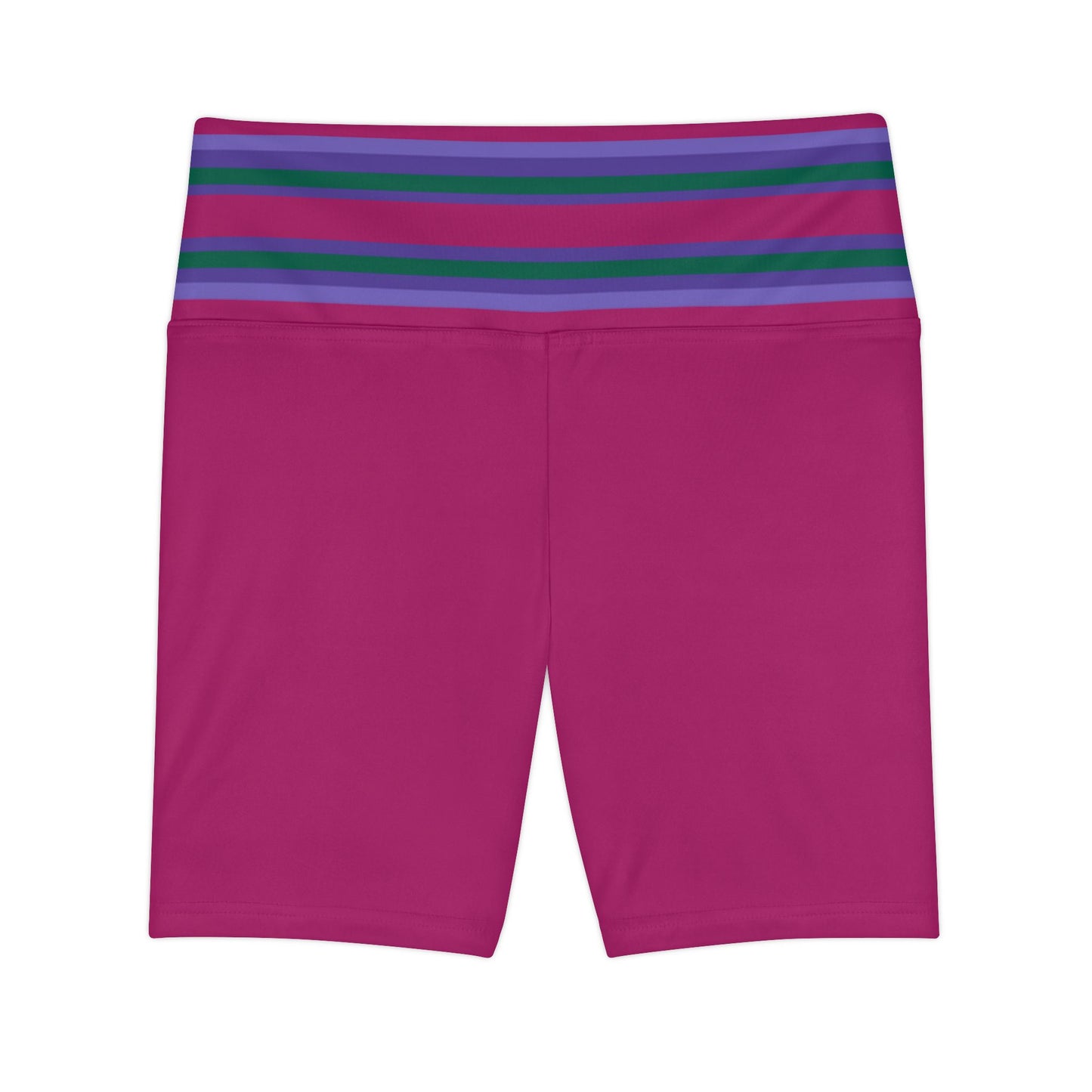 Raspberry Soda High Waisted Polyester/Spandex Shorts
