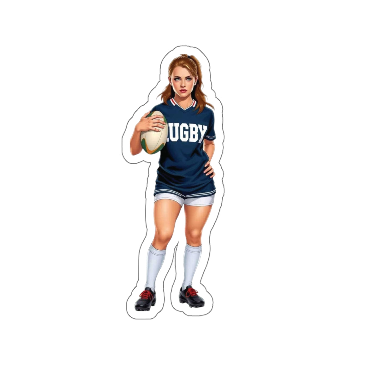 Rugby Girl Kiss-Cut Sticker