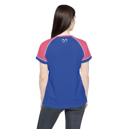 Practice Tee -  Blue and Coral