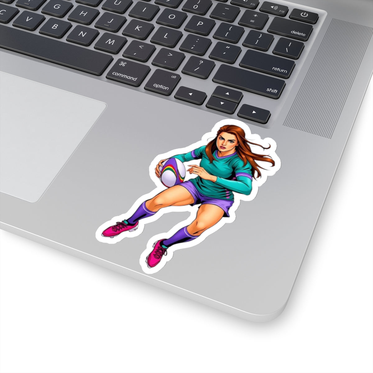 Rugby Girl Kiss-Cut Sticker