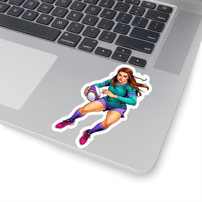 Rugby Girl Kiss-Cut Sticker