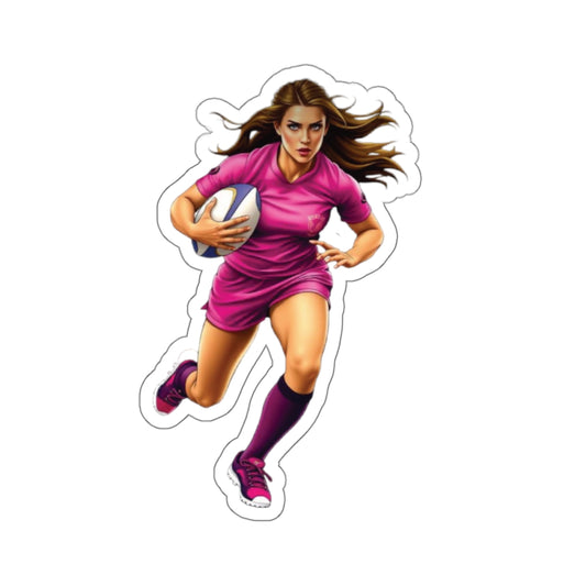 Rugby Girl Kiss-Cut Sticker