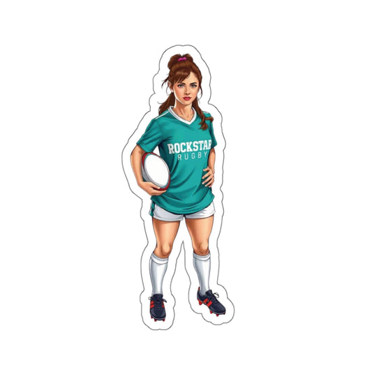 Rugby Girl Kiss-Cut Sticker