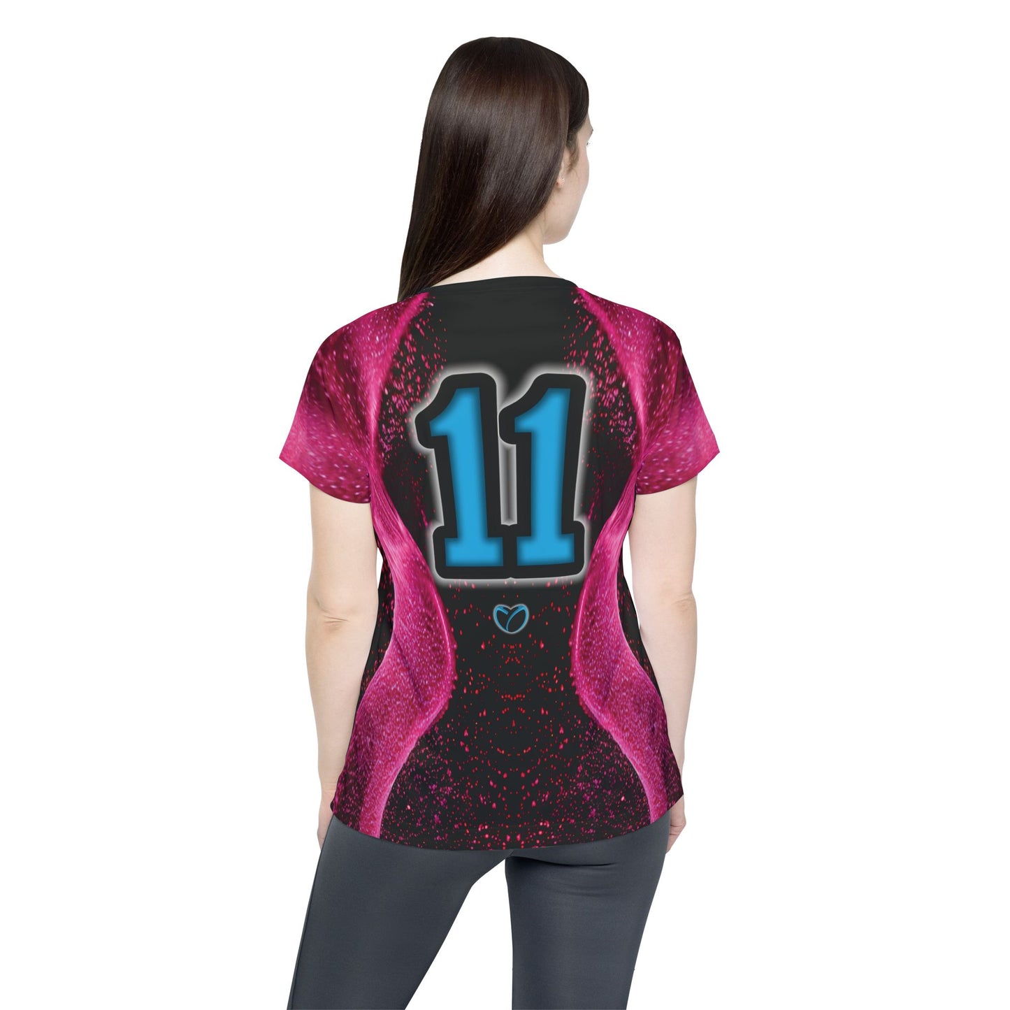 Glow Up Jersey - Pink + Cyan #11
