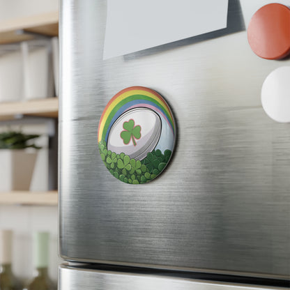 Lucky Rainbow Shamrocks Button Magnet
