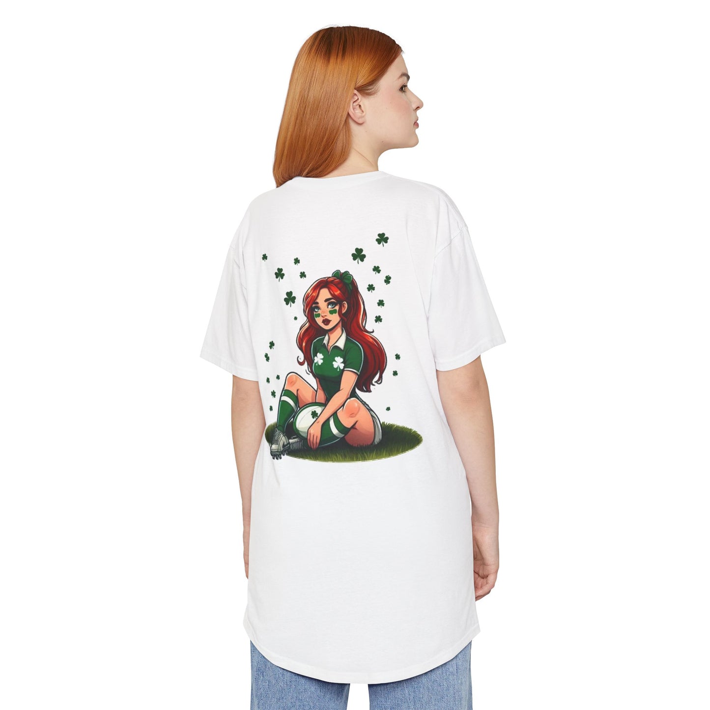 Lucky Shamrocks Long Body Urban Tee