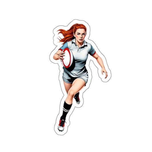 Rugby Girl Kiss-Cut Sticker