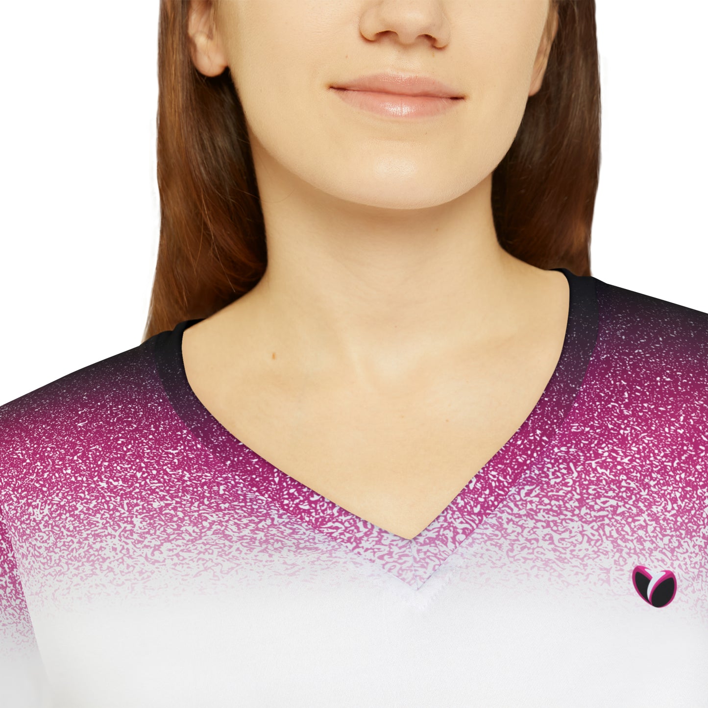 Pink Stardust Long Sleeve V-neck Shirt