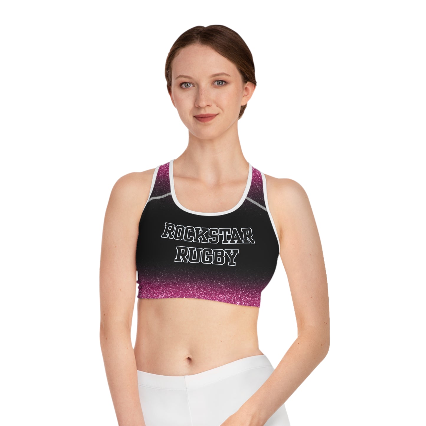 Pink Stardust Moisture Wicking Sports Bra