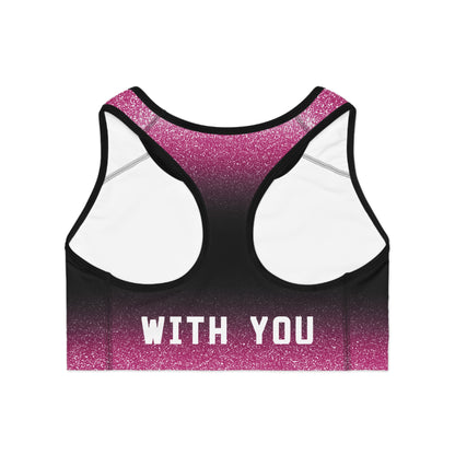 Pink Stardust Moisture Wicking Sports Bra