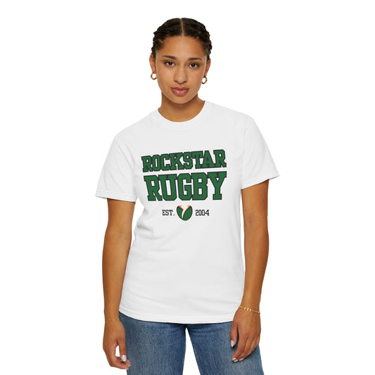 Rockstar Rugby Green & Orange Unisex Garment-Dyed T-shirt