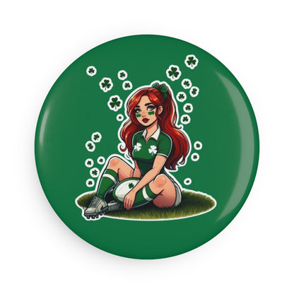 Lucky Shamrocks Button Magnet