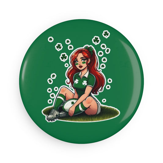 Lucky Shamrocks Button Magnet
