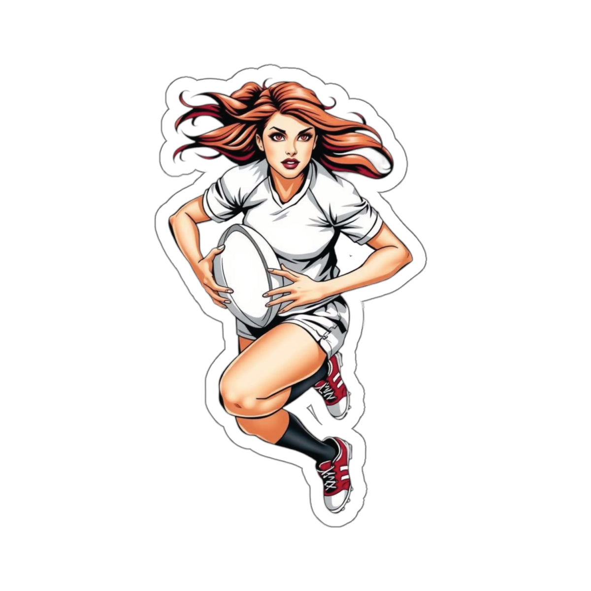 Rugby Girl Kiss-Cut Sticker
