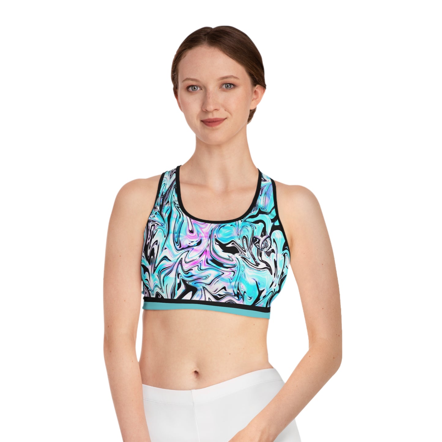 Blueberry Trails Moisture-Wicking Sports Bra
