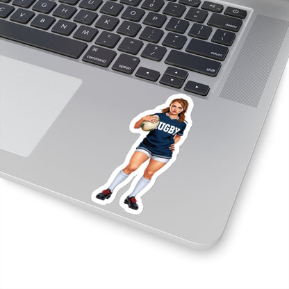 Rugby Girl Kiss-Cut Sticker
