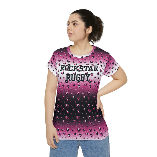 Pink Stardust & <3's Short Sleeve Shirt