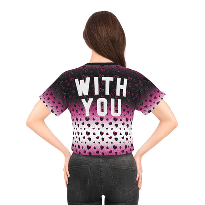 Pink Stardust & <3's Cropped Tee