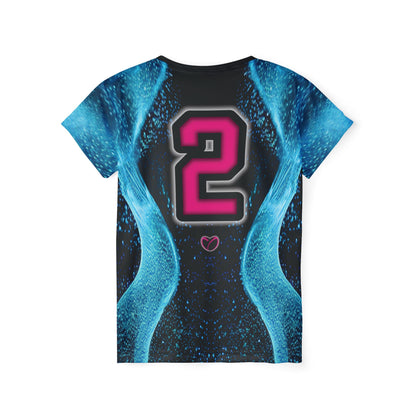 Glow Up Jersey - Cyan + Pink #2