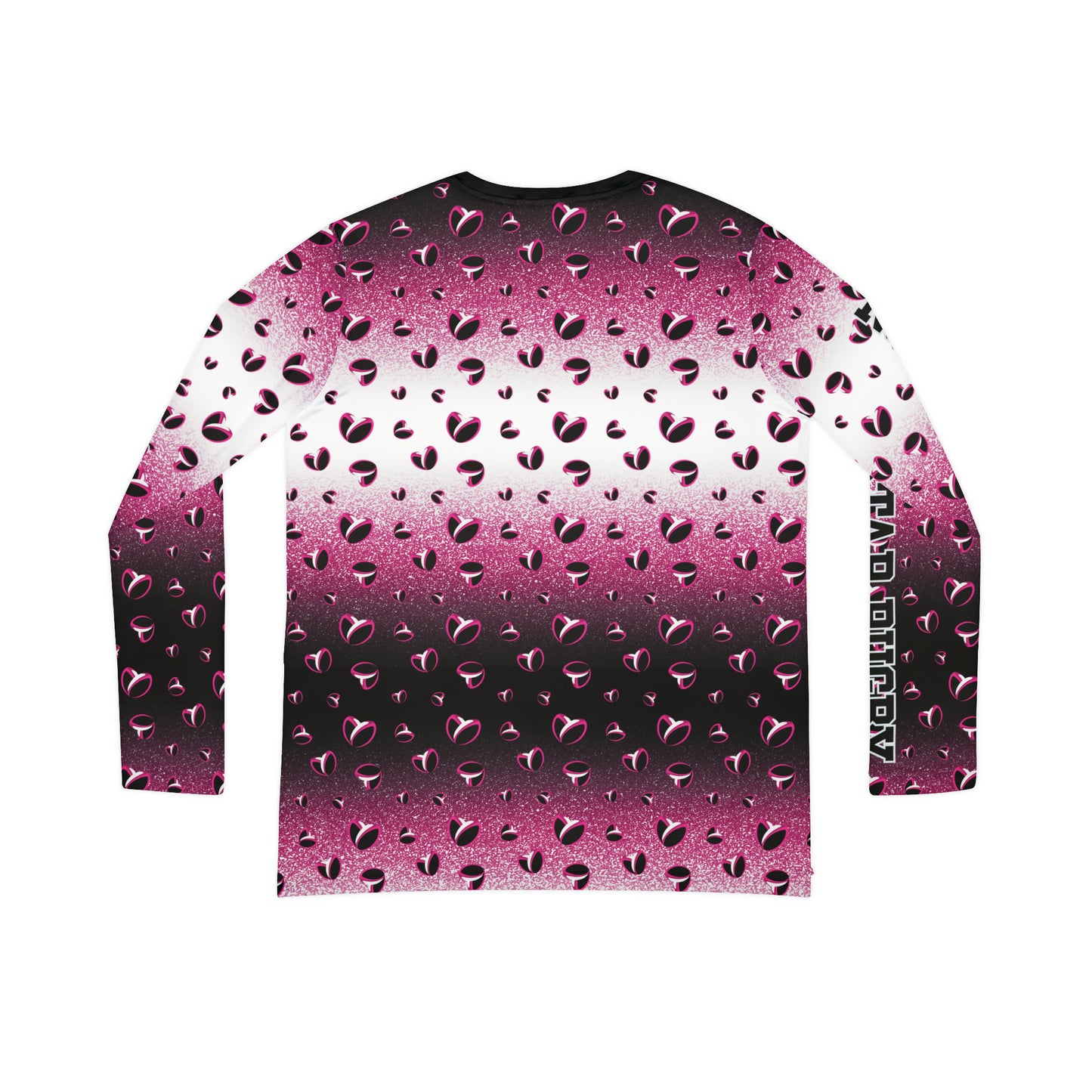 Pink Stardust & <3's Long Sleeve V-neck Shirt