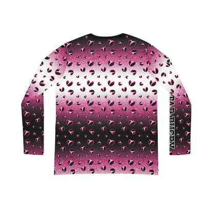 Pink Stardust & <3's Long Sleeve V-neck Shirt