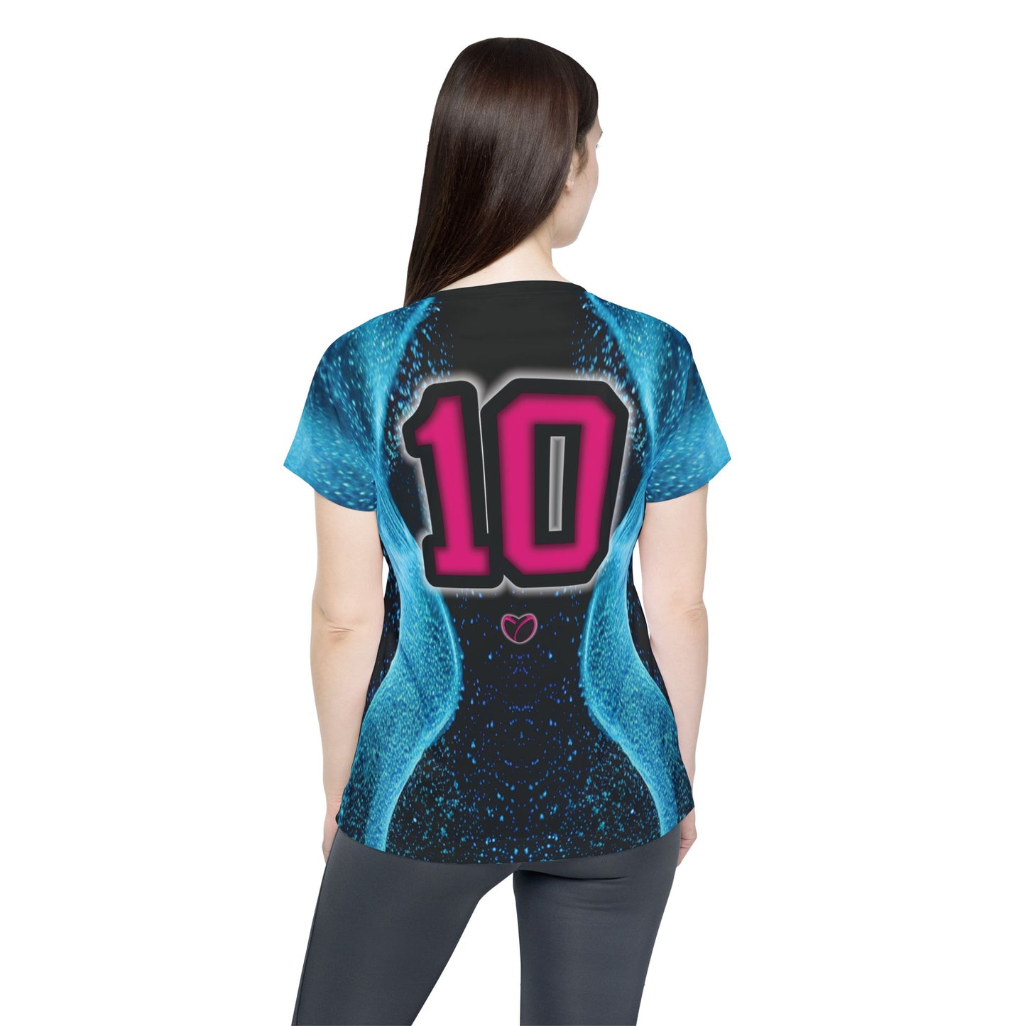Glow Up Jersey - Cyan + Pink #10