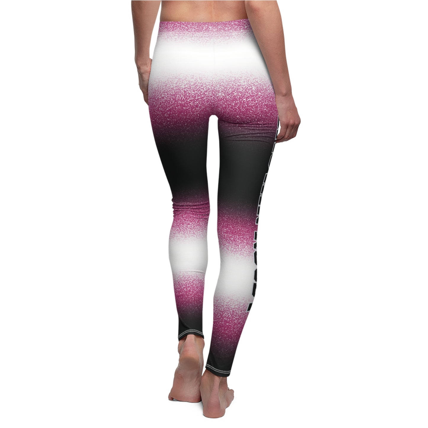 Pink Stardust Rockstar Rugby Leggings (Leg Logo)