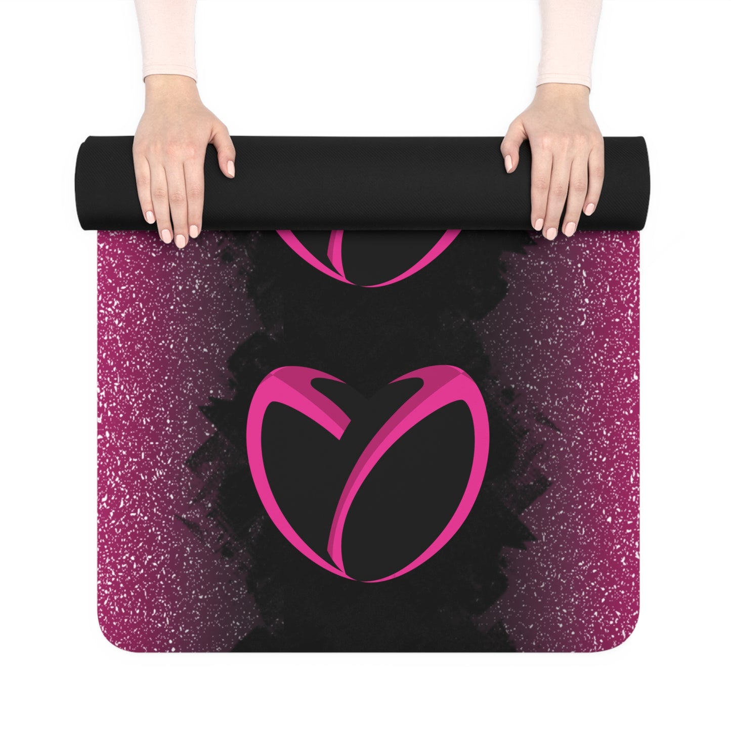 Pink Stardust Gritty Heart Yoga Mat