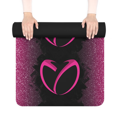 Pink Stardust Gritty Heart Yoga Mat