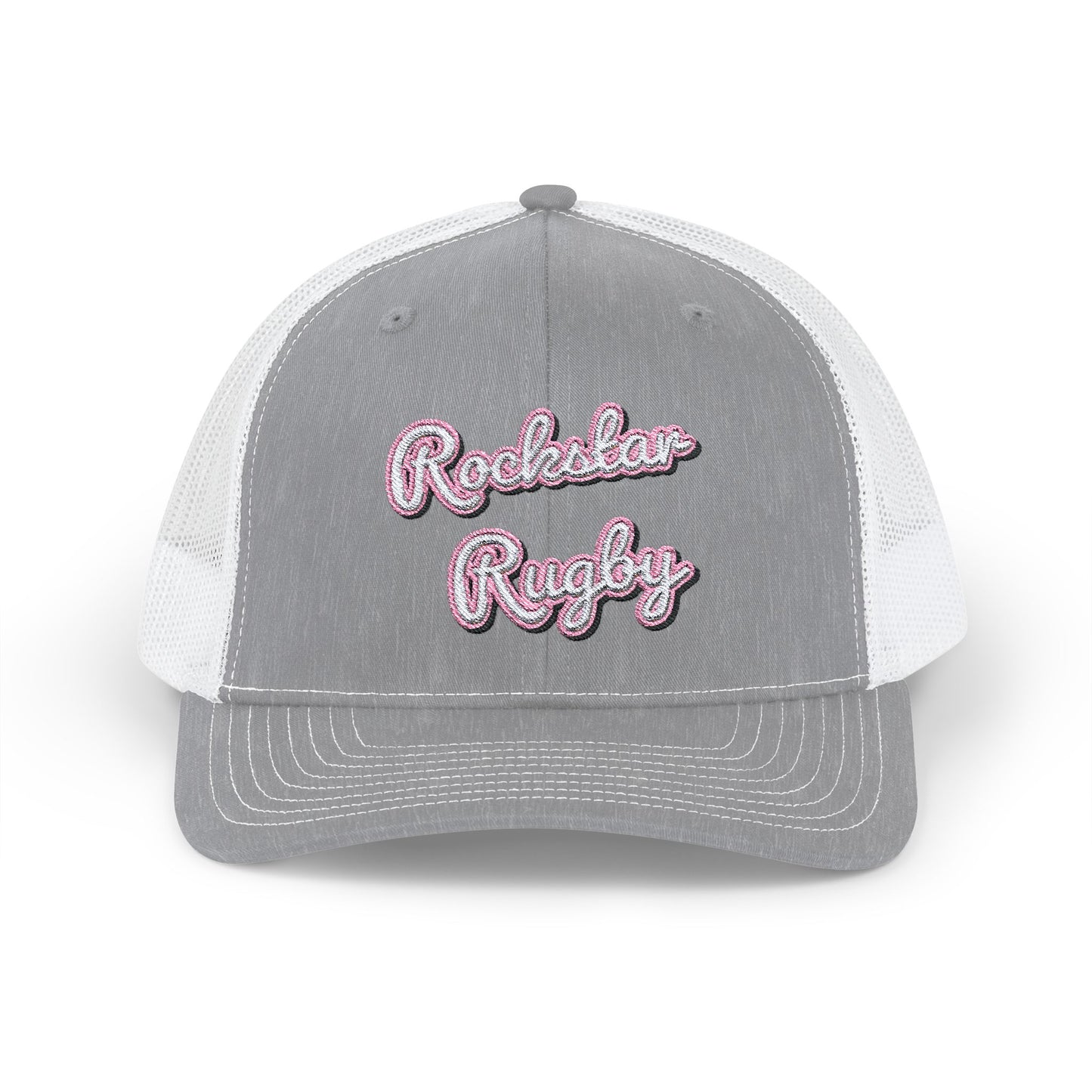 Pink Rockstar Rugby Trucker Cap