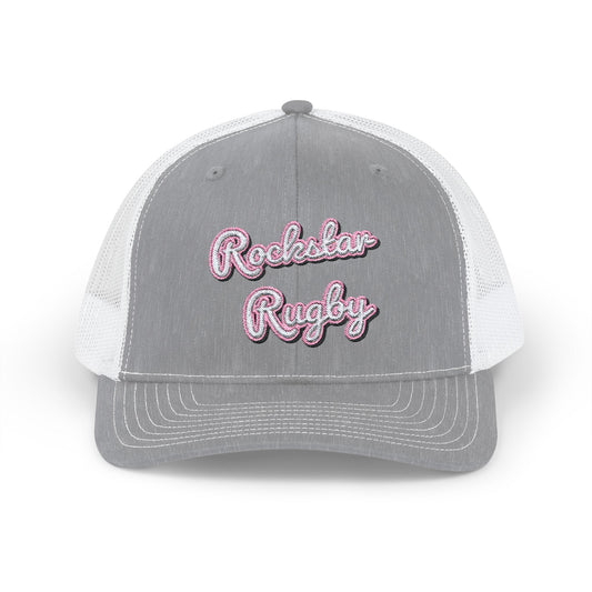 Pink Rockstar Rugby Trucker Cap