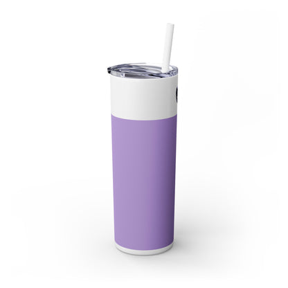 Glitter Lavender Skinny Tumbler with Straw, 20oz