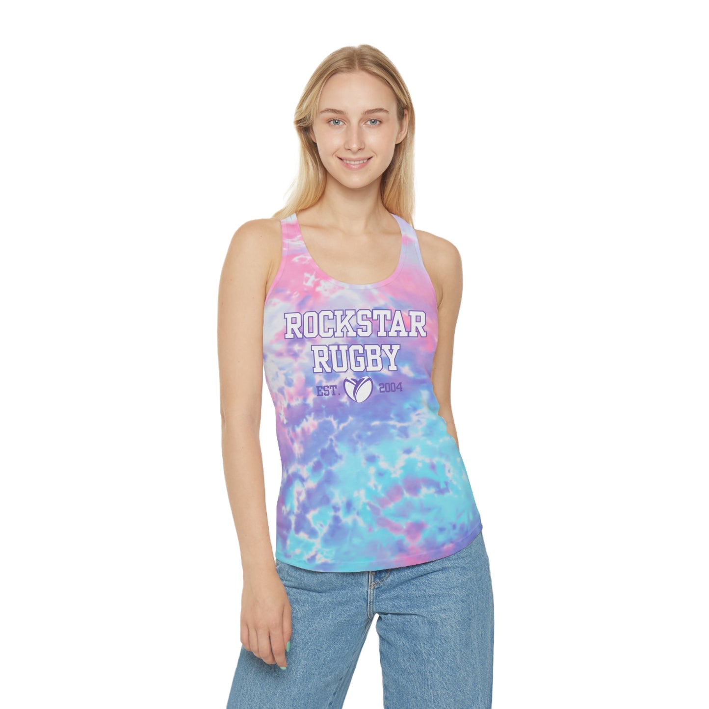 Lilac Logo Tie Dye Racerback Tank Top