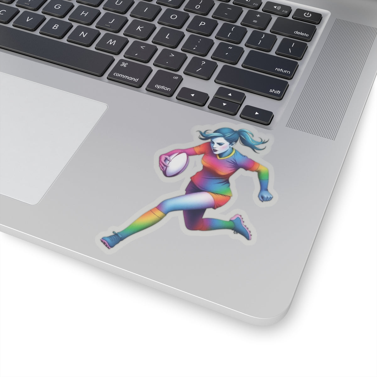 Transparent Rainbow Rugby Sticker