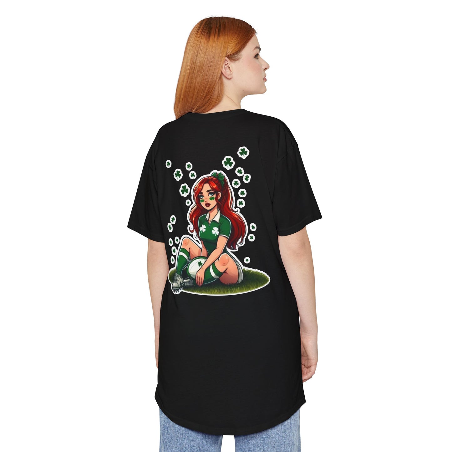 Lucky Shamrocks Long Body Urban Tee