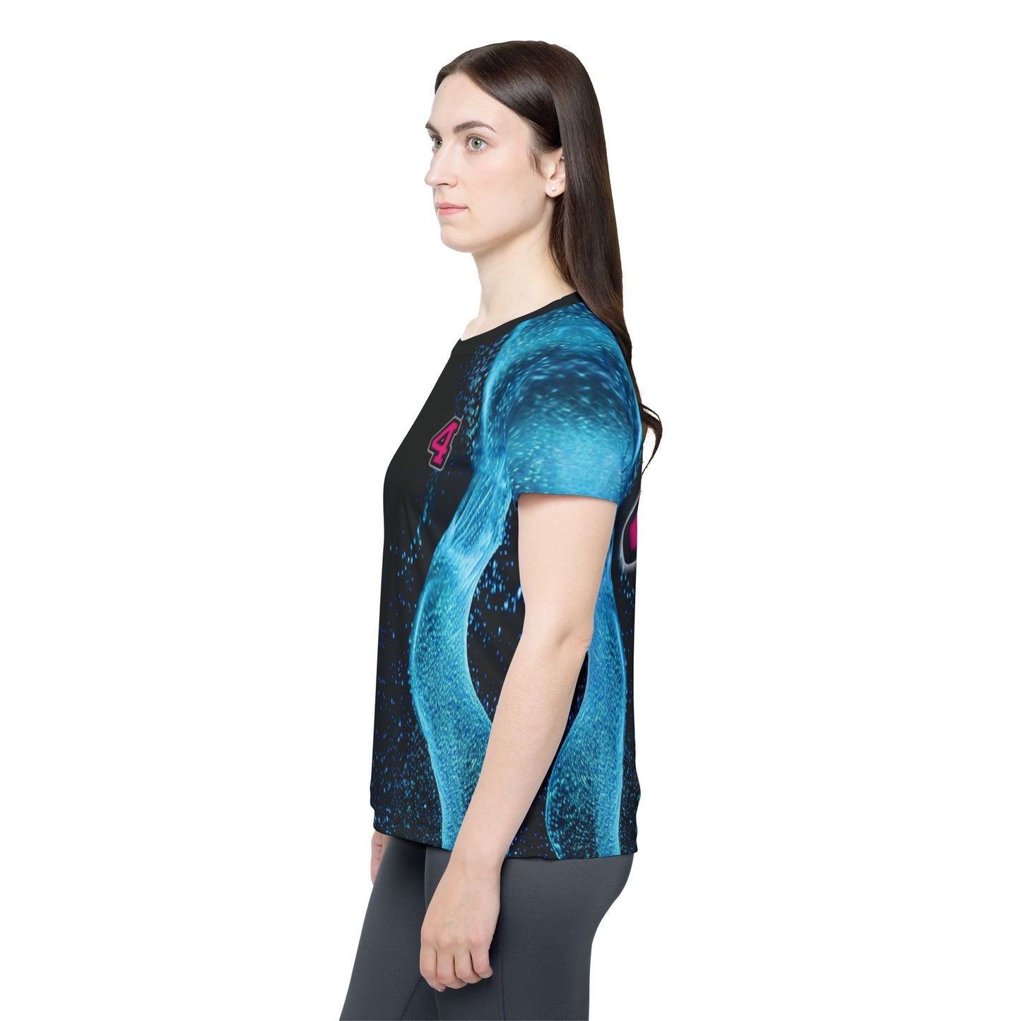 Glow Up Jersey - Cyan + Pink #4