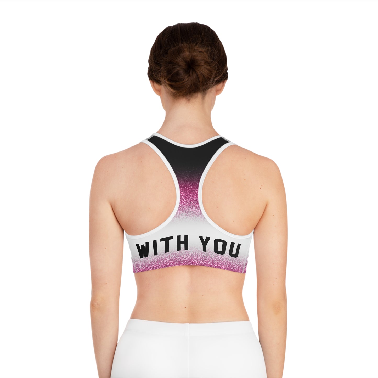 Pink Stardust Moisture-Wicking Sports Bra