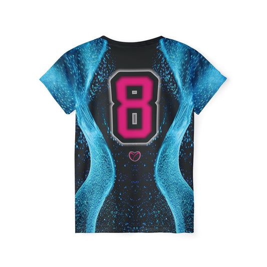 Glow Up Jersey - Cyan + Pink #8